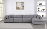 Serene Modular Sectional with Soft Black Linen Fabric and Cloud-Like Comfort for Stylish Living