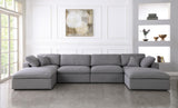 Serene Modular Sectional with Soft Black Linen Fabric and Cloud-Like Comfort for Stylish Living