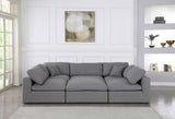 Serene Modular Sectional with Soft Black Linen Fabric and Cloud-Like Comfort for Stylish Living