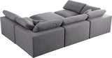 Serene Modular Sectional with Soft Black Linen Fabric and Cloud-Like Comfort for Stylish Living