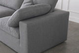 Serene Modular Sectional with Soft Black Linen Fabric and Cloud-Like Comfort for Stylish Living
