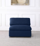 Serene Modular Deluxe Comfort Armless Chair with Cloud-Like Cushions for Stylish Relaxation