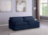 Serene Deluxe Comfort Modular Sofa with Soft Textured Fabric and Overstuffed Feather Cushions