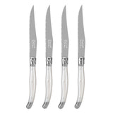 Laguiole Connoisseur 4-Piece Pearl White Steak Knife Set