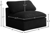 Plush Modular Armless Chair with Cloud-Like Comfort and Overstuffed Cushions for Ultimate Relaxation