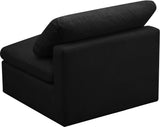 Plush Modular Armless Chair with Cloud-Like Comfort and Overstuffed Cushions for Ultimate Relaxation