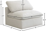 Plush Modular Armless Chair with Cloud-Like Comfort and Overstuffed Cushions for Ultimate Relaxation