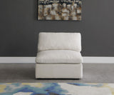 Plush Modular Armless Chair with Cloud-Like Comfort and Overstuffed Cushions for Ultimate Relaxation