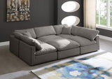 Plush Velvet Modular Sectional Sofa - Cloud-Like Comfort with Overstuffed Cushions & Custom Style