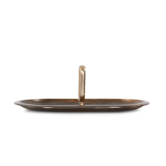 Golden Ore Oval Tray with Handle