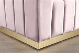 Marlon Velvet Sofa - Luxurious Channel Tufted Seating with Brushed Gold Base for Modern Elegance