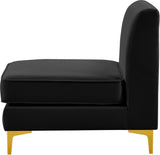 Alina Modular Contemporary Armless Chair with Deep Channel Tufting – Stylish & Customizable Seating