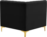 Alina Modular Corner Chair - Stylish Contemporary Design with Deep Channel Tufting for Comfort