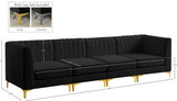 Alina Velvet Modular Sofa - Modern Deep Channel Tufted Design for Customizable Comfort & Style