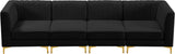Alina Velvet Modular Sofa - Modern Deep Channel Tufted Design for Customizable Comfort & Style