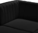 Alina Velvet Modular Sofa - Modern Deep Channel Tufted Design for Customizable Comfort & Style