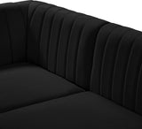 Alina Velvet Modular Sofa - Modern Deep Channel Tufted Design for Customizable Comfort & Style
