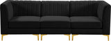 Alina Velvet Modular Sofa - Modern Deep Channel Tufted Design for Customizable Comfort & Style