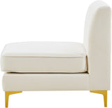Alina Modular Contemporary Armless Chair with Deep Channel Tufting – Stylish & Customizable Seating