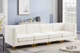 Alina Velvet Modular Sofa - Contemporary Design with Deep Channel Tufting for Ultimate Comfort