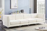 Alina Velvet Modular Sofa - Contemporary Design with Deep Channel Tufting for Ultimate Comfort