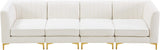 Alina Velvet Modular Sofa - Contemporary Design with Deep Channel Tufting for Ultimate Comfort