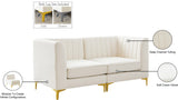 Alina Velvet Modular Sofa - Contemporary Design with Deep Channel Tufting for Ultimate Comfort