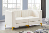 Alina Velvet Modular Sofa - Contemporary Design with Deep Channel Tufting for Ultimate Comfort