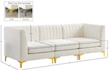 Alina Velvet Modular Sofa - Contemporary Design with Deep Channel Tufting for Ultimate Comfort