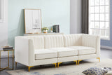 Alina Velvet Modular Sofa - Contemporary Design with Deep Channel Tufting for Ultimate Comfort