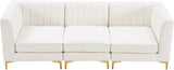 Alina Velvet Modular Sofa - Contemporary Design with Deep Channel Tufting for Ultimate Comfort