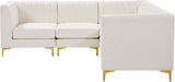 Alina Velvet Modular Sectional Sofa - Modern Deep Channel Tufting with Custom Configurations & Style