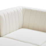 Alina Velvet Modular Sectional Sofa - Modern Deep Channel Tufting with Custom Configurations & Style