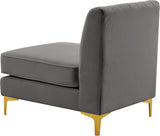 Alina Modular Contemporary Armless Chair with Deep Channel Tufting – Stylish & Customizable Seating
