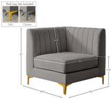 Alina Modular Corner Chair - Stylish Contemporary Design with Deep Channel Tufting for Comfort