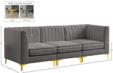 Alina Velvet Modular Sofa: Luxurious Deep Channel Tufting for Modern Comfort and Custom Configurations