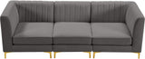 Alina Velvet Modular Sofa: Luxurious Deep Channel Tufting for Modern Comfort and Custom Configurations