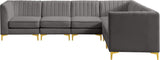 Alina Velvet Modular Sectional Sofa – Elegant Deep Channel Tufting, Custom Configurations & Comfort