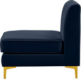 Alina Modular Contemporary Armless Chair with Deep Channel Tufting – Stylish & Customizable Seating