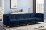 Alina Velvet Modular Sofa – Luxurious Deep Channel Tufting, Customizable Design for Modern Living Spaces