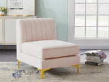 Alina Modular Contemporary Armless Chair with Deep Channel Tufting – Stylish & Customizable Seating