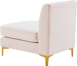 Alina Modular Contemporary Armless Chair with Deep Channel Tufting – Stylish & Customizable Seating