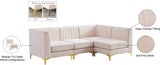 Alina Velvet Modular Sectional Sofa - Luxurious Black Upholstery with Deep Tufting & Custom Configurations