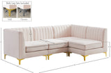Alina Velvet Modular Sectional Sofa - Luxurious Black Upholstery with Deep Tufting & Custom Configurations