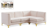 Alina Velvet Modular Sectional Sofa - Luxurious Black Upholstery with Deep Tufting & Custom Configurations