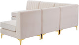 Alina Velvet Modular Sectional Sofa - Luxurious Black Upholstery with Deep Tufting & Custom Configurations