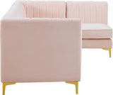 Alina Velvet Modular Sectional Sofa - Luxurious Black Upholstery with Deep Tufting & Custom Configurations