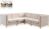 Alina Velvet Modular Sectional Sofa - Luxurious Black Upholstery with Deep Tufting & Custom Configurations