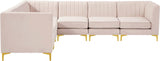 Alina Velvet Modular Sectional Sofa - Luxurious Black Upholstery with Deep Tufting & Custom Configurations