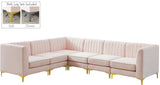 Alina Velvet Modular Sectional Sofa - Luxurious Black Upholstery with Deep Tufting & Custom Configurations